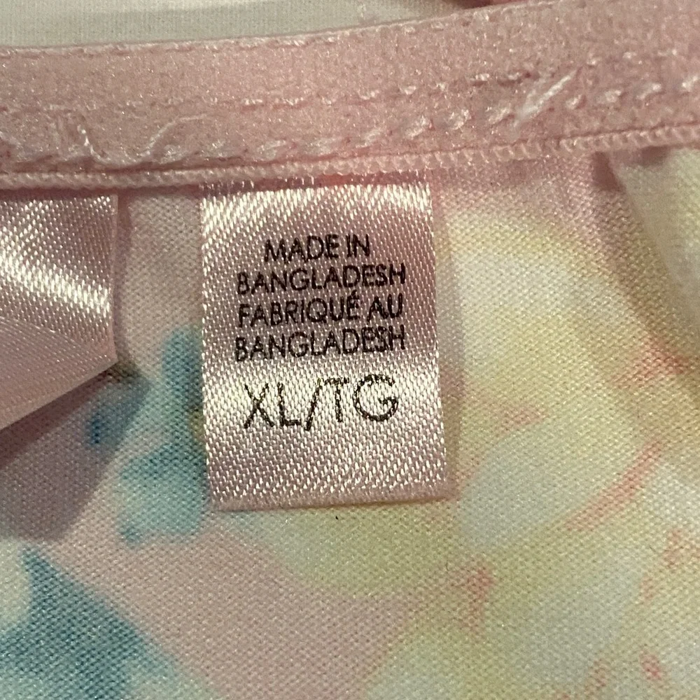 La Vie en Rose Pink Floral Lace Babydoll Chemise Sleep Dress XL - Picture 12 of 15